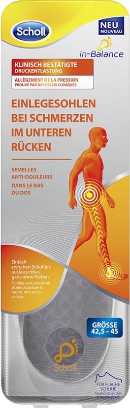 Scholl In-Balance Einlagen 42.5-45 unterer Rücken, 2 Stück