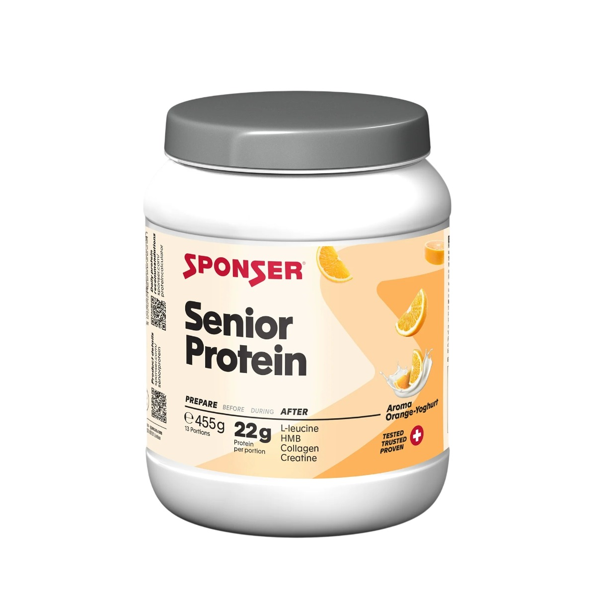 SPONSER Senior Protein Orange Yoghurt, 455 g
