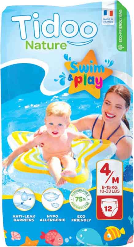 TIDOO Swim Windel 8-15 kg T4 / M Single, 12 Stück