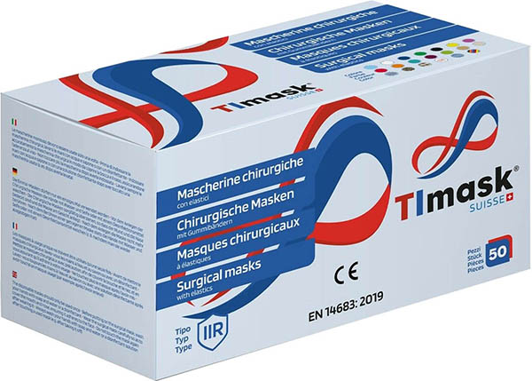 TIMASK Einweg Medizinmaske Typ llR-Timask weiss-20 Stück, MINDESTHALTBAR: 02.27