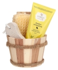 Sidefyn Set cadeau pot en bois crème de douche Sidefyn entspanne