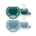 Avent Philips Nuggi Ultra Soft 18+M dunkelgrün/blau, 2 Stück