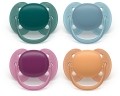 Avent Philips Nuggi Ultra Soft 18+M g/dunkelgrün/blau/dunkelrot/ocker, 2 Stück