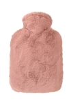 Frosch Wärmflasche PVC 1.8l Langhaar-Flausch altrosa