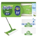 SWIFFER Kit complet balai + lingettes sèches+ wet lingettes humides