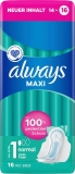 always Maxi Binde Normal mit Flügeln, 16 Stück