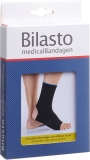 BILASTO Fussgelenkbandage Ferse offen schwarz/blau, Grösse L
