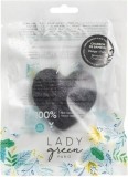 LADY GREEN Konjac Gesichtsschwamm Bambuskohle