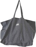Lili Pepper Sac en coton Check Black White