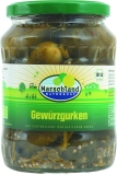 Marschland Naturkost Gurken gewürzt im Glas, 670 g