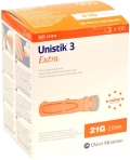 UNISTIK 3 Lanzetten Extra 21G (2.0 mm), 100 Stück
