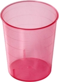 WIEGAND Medibecher 25ml rot waschbar,  47 Stück