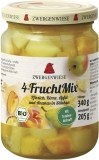 Zwergenwiese Mélange de 4 fruits pêche, poire, pomme, ananas, 340 g