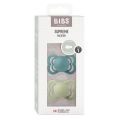BIBS Supreme Silicon Symmetrical 0-6m island sea sage, 2 Stück