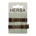 HERBA Klemme gewellt braun 6 + 6.5 cm, 12 Stück