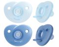Avent Philips Sucette Soothie Heart 0-6M bleu clair/bleu, 2 pièces