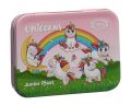 FLAWA Junior Plast Strips Unicorns Tin Box, 20 Stück