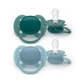 Avent Philips sucette ultra soft 18+ mois vert foncé/bleu, 2 pièces