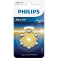 PHILIPS piles d'audiophones 10 6 pièces