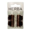 HERBA petite pince 2cm brun, 4 pièces