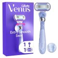 GILLETTE Women Venus Extra Smooth Swirl rasoir 1 lame + support de douche