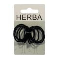 HERBA élastique cheveux 3cm noir 12 pièces