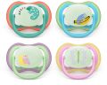 Avent Philips sucette ultra air night 6-18 mois caméléon/singe/oiseau/papillon, 2 pièces