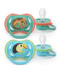 Avent Philips Sucette Ultra Air Day 6-18 mois tigre/toucan, 2 pièces