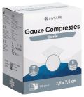 LIVSANE Compresses de gaze 7.5x7.5cm stériles, 2 x 25 pièces