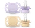 Avent Philips sucette ultra start 0-2 mois orange/lila, 2 pièces