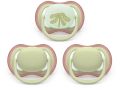 Avent Philips Sucette Ultra Air Day&Night 6-18M vert-beige/beige motif, 3 pièces
