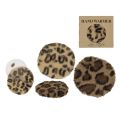 HERBORISTERIA Taschenwärmer Plüschüberzug Leopard