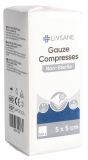 LIVSANE Compresses de gaze 5cmx5cm non stériles, 100 pièces