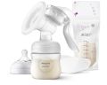 Avent Philips tire-lait manuel avec biberon et 2x coussinets d'allaitement