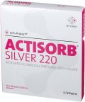 ACTISORB SILVER 220 compr charb 10.5x10.5cm 10 pièces