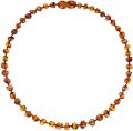 Amberos Collier bébé ambre naturel Cognac