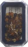 AMBERSTYLE Bernstein multicolor glanz Karabiner, 32cm