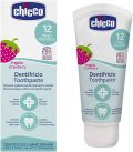 CHICCO Dentifrice fruité au goût de fraise sans fluor 12 mois+ tube, 50 ml