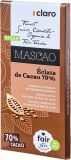 claro Fair Trade Mascao Schokolade mit Kakaobohnensplittern 70%, 80 g