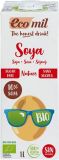 EcoMil Boisson naturelle au soja sans sucre, 1 litre