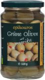 Epikouros Grüne Oliven mit rotem Paprika, 320 g