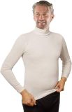 EUSANA Chemise homme manches longues col roulé XL ivoire