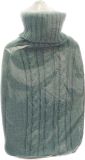 Frosch Wärmflasche PVC 1.8 lt Strickbezug pastellblau