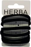HERBA élastique cheveux 5.6cm noir, 6 pièces