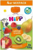 HIPP HiPPiS pack mélangé fruits préférés, 4 x 100 g
