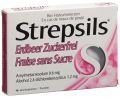 STREPSILS comprimés sucer fraise sans sucre, 16 pièces