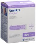 UNISTIK 3 Lanzetten Comfort 28G (1.8 mm), 100 Stück