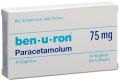 BEN-U-RON suppositoires 75 mg bébé jusqu'à 6 mois, 10 pièces