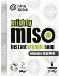 King Soba Mighty Miso Suppe Instant mit Edamame, 6 x 10g