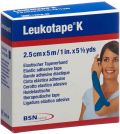 LEUKOTAPE K bande adhésive 5mx2.5cm bleu